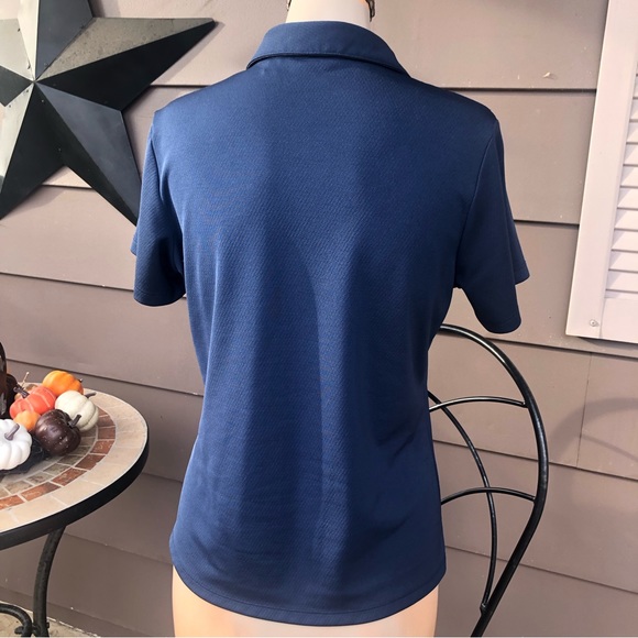 💥 3 for $15 Lady Hagen Navy Blue Short Sleeve Pullover Large Top - Picture 2 of 3